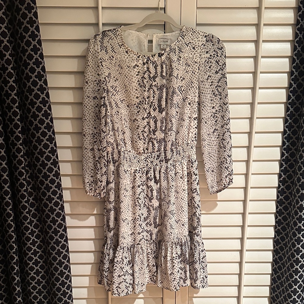 J. Crew Black and White Patterned Dress